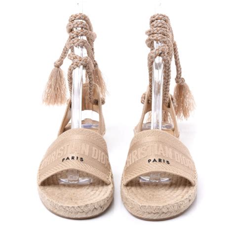 christian dior lace up espadrilles|christian dior slides for women.